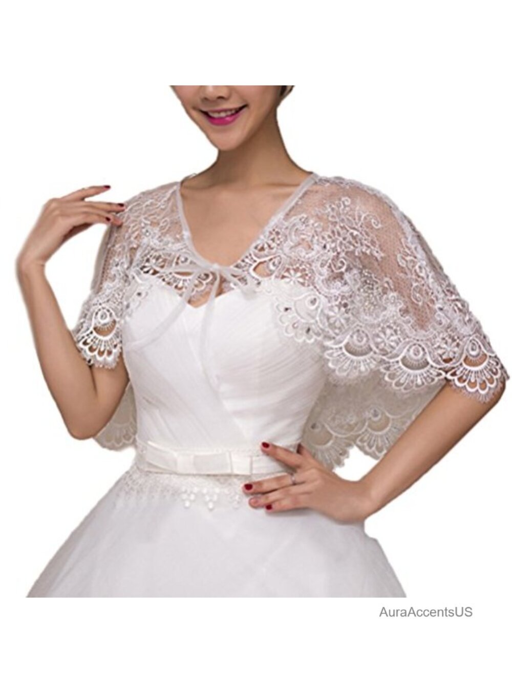Lace Wedding Wrap Shrug Shawls Stole Boleros Cape Capelet Bride